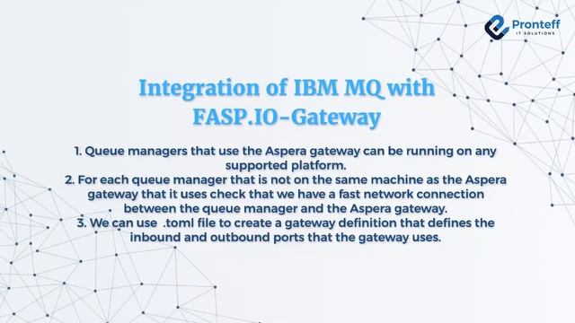 IBM MQ File Transfer Using IBM Aspera Fasp.10-Gateway | Pronteff IT Solutions смотреть онлайн
