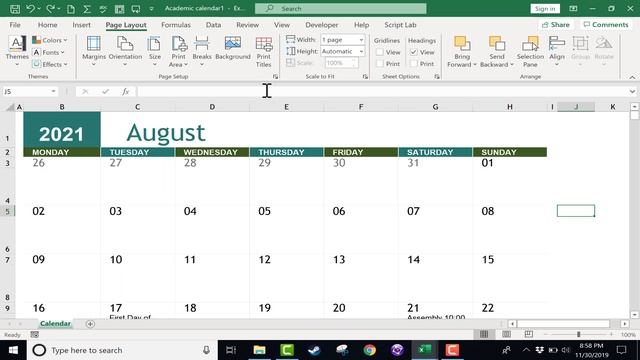 Creating a Calendar in Excel смотреть онлайн