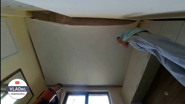 БЕЛЫЙ НАТЯЖНОЙ ПОТОЛОК В СПАЛЬНЕ! смотреть онлайн