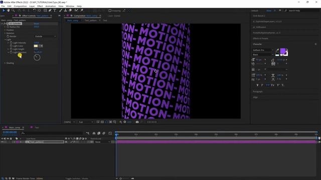 Текстовый фон в After Effects  |  Анимация фона из текста в After effects без плагинов