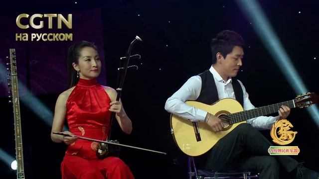 Проникновенная мелодия в исполнении китайских народных инструментов и индийских ситар смотреть онлайн