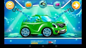 Car wash cartoon game about a green jeep/Мойка машин мультик игра джип зелёный