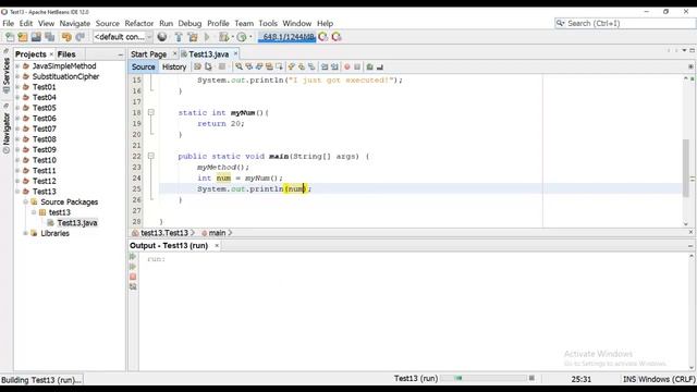 13.  Java Methods, Create a Method, Call a Method and Method Types [Dari]