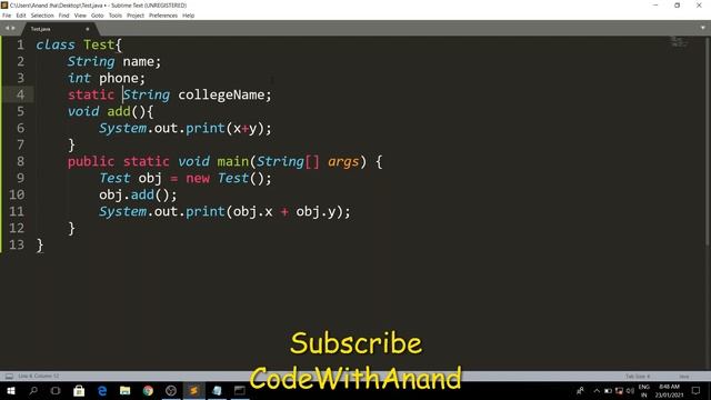 Variables in Java (L4) | Java Tutorial | CodeWithAnand