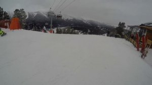 Архыз. Южный склон. Трасса №12 Атмосфера (синяя) + падение.