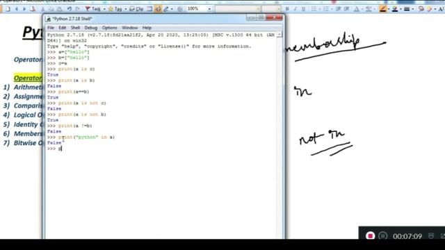 Python Operators , Identity , Membership,  Bitwise Operators with examples