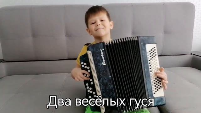 "Два весёлых гуся" играем на баяне смотреть онлайн