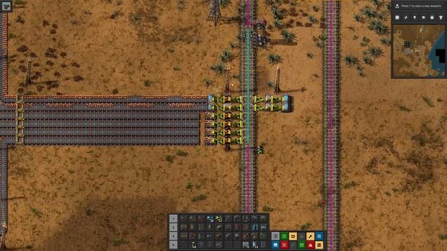 Factorio. Погрузка и разгрузка поездов. смотреть онлайн