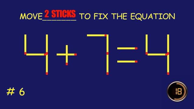 Matchstick Magic 163| Fix by Moving Matchsticks| Can you solve the puzzle? | Logic Matchstick Trick смотреть онлайн