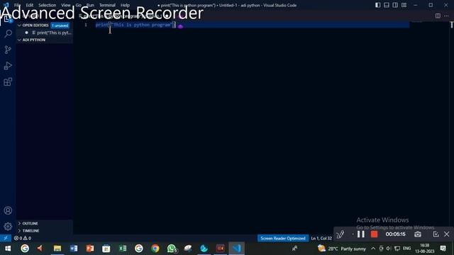 Start Python programing