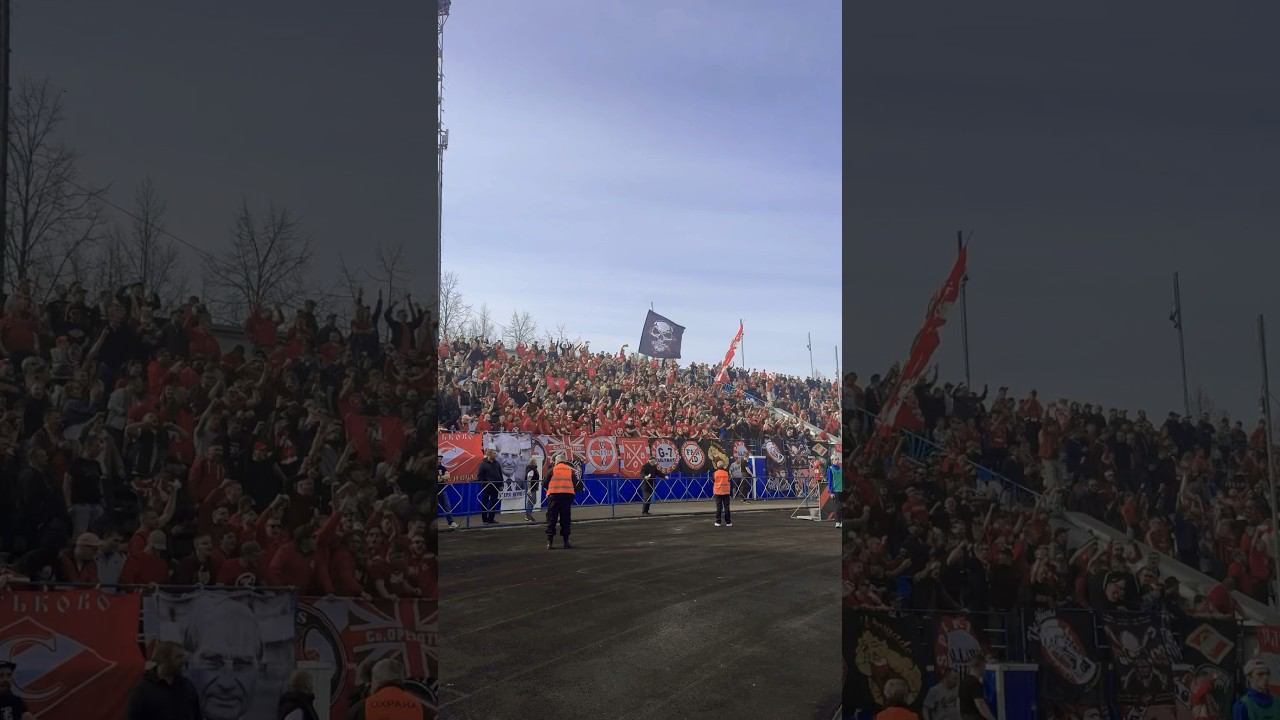 Фанаты Спартака в Вологде на футболе! #фанаты #футбол #дневникфаната #спартак