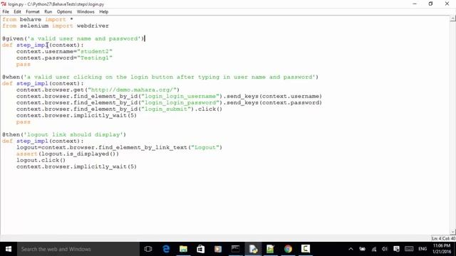 Selenium Python Webdriver Tutorial - Behave (BDD) Framework
