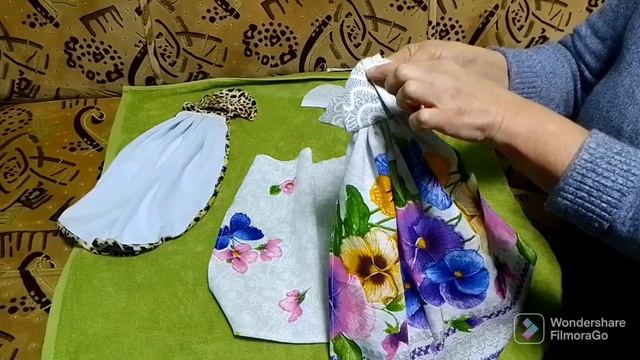 Пошив кухонных полотенец с петелькой. смотреть онлайн