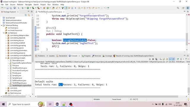 Skip test case in TestNG using SkipException | TestNG Java Framework | Tutorials for Beginners | #2 смотреть онлайн