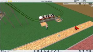 Построил американские горки в РОБЛОКС THEME PARK TYCOON #4.