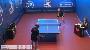 ПОДАЧА неберучка :) table tennis SERVE в матче Чирков А. - Афанасьев Д. 7tt table tennis tournament