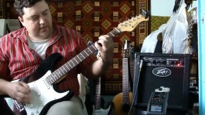 Электрогитара Dimavery ST203 и комбоусилтель Peavey Backstage. Запись звука - Zoom H6.