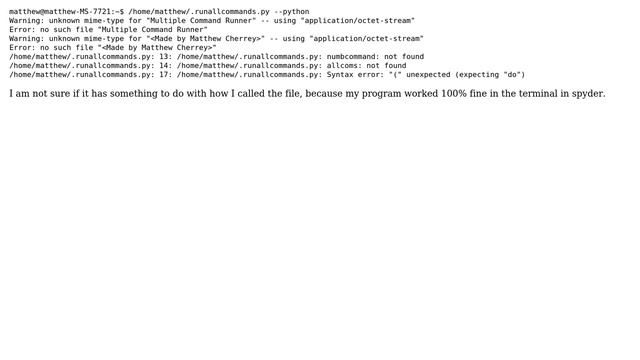 Can't run python program in terminal смотреть онлайн