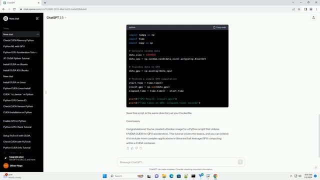 nvidia cuda container python