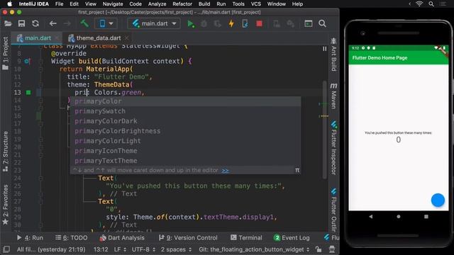 23 - The FloatingActionButton Widget смотреть онлайн