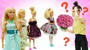 Играем в куклы Барби — Платье для Барби на конкурс красоты — Видео для девочек