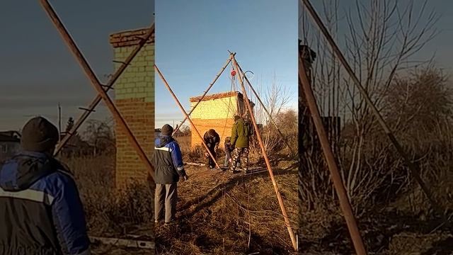 установка насоса в скважину без автокрана смотреть онлайн