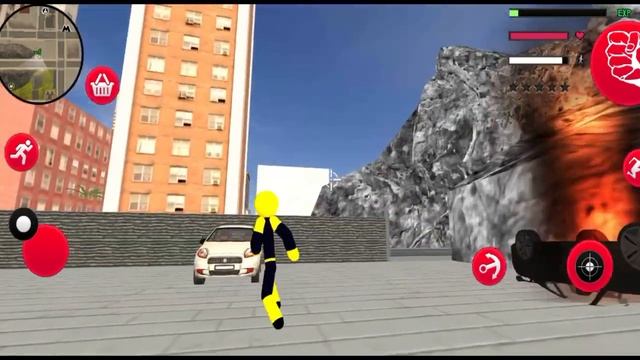 Mafia Spider Stickman Rope Hero Gangster Crime City #5 - Android Gameplay смотреть онлайн