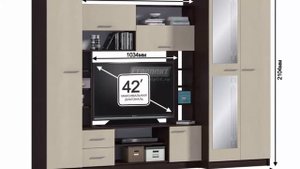 Распродажа стенки с нишей для телевизора Марта СБ-2990 для современного интерьера в Столплит Отзыв