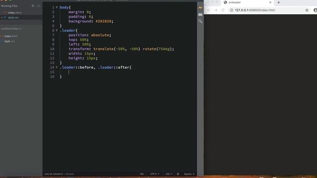 preloader 2 | css animation preloader | only use html & css no jquery