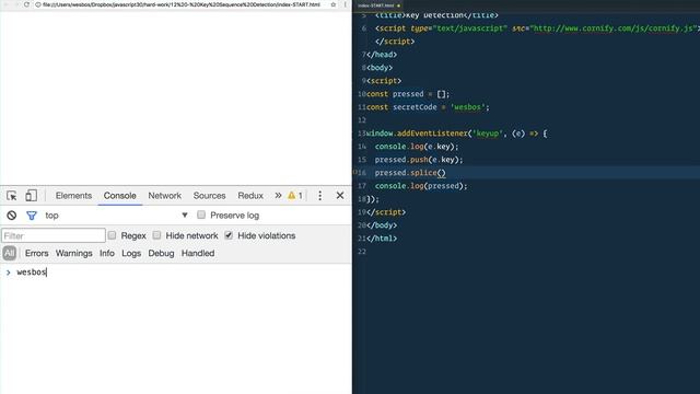 JavaScript KONAMI CODE! #JavaScript30 12/30