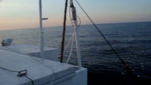 Штиль, в Тихом Океане, закат солнца.