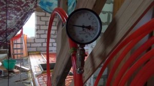 самодельная опрессовка труб теплого пола