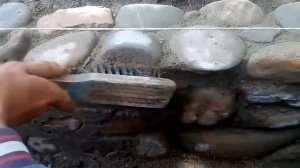 Каменная кладка фундамента для забора
