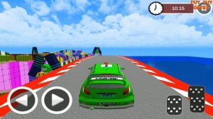 Ultimate racing derby fast green sports car stunts 3d game#10 - Android Gameplay - Games for Androi