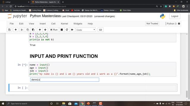 Input Function and Basic String Fromatting | Part - 6 | Python Masterclass Series