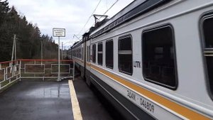 Электропоезд ЭД4М-0468 платформа Хлюпино на Москву! 25.04.2021.