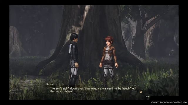 Attack On Titan 2 - Gameplay - Sasha Friendship Moment - She Show Her Country Accent More смотреть онлайн