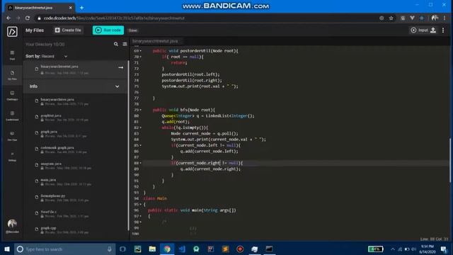 Part 6 | BFS (Implementation) | Binary Search Tree in java смотреть онлайн