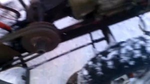 Китайский ременный трактор с двигателем уд-25.