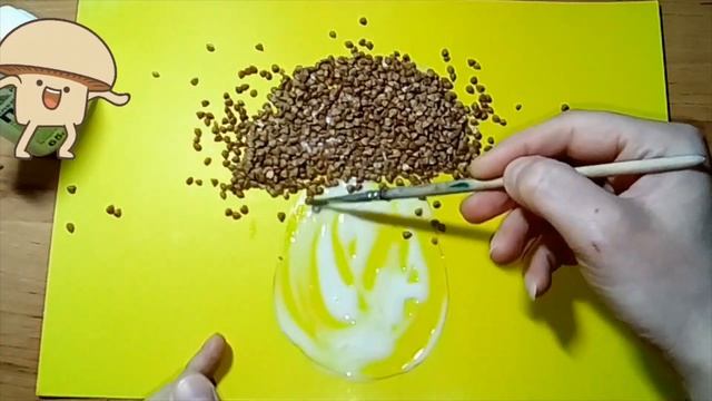 поделка из гречки и манки/craft from buckwheat and semolina смотреть онлайн