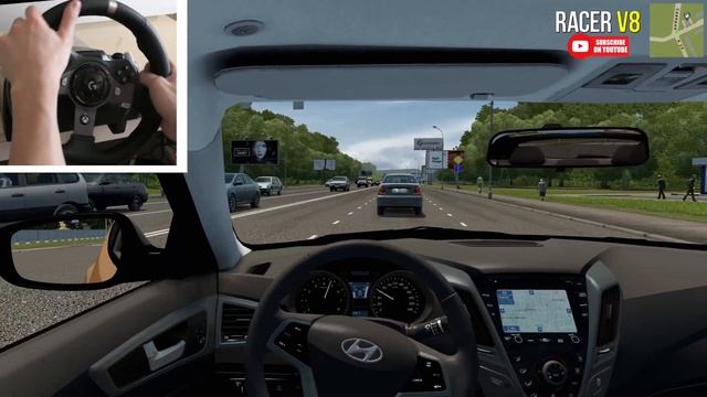 Hyundai Veloster Steering Wheel Gameplay | City Car Driving simulator ...