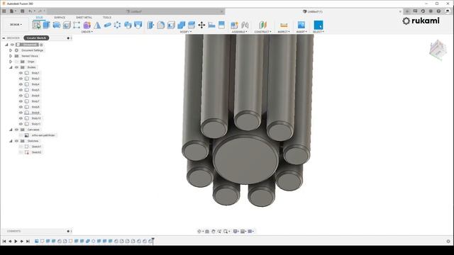 Моделируем ракету на фестивале RUKAMI во Fusion 360 (Для новичков) Фьюжн смотреть онлайн
