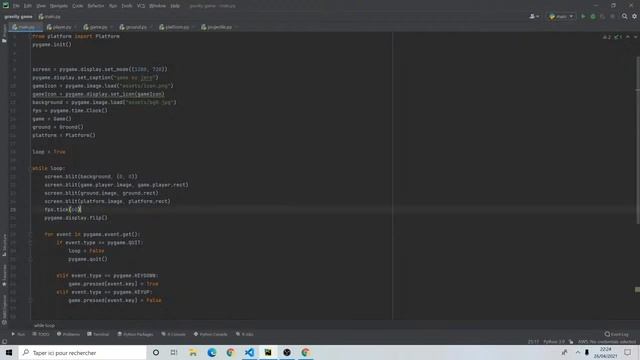python pygame sprite, saut, gravité, collision déplacement en live смотреть онлайн