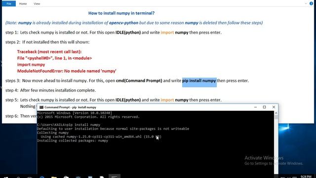 How to install numpy on windows pc || numpy installation ||numpy set up