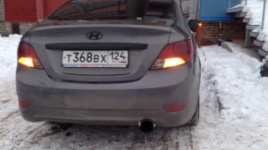Выхлоп Hyundai solaris прогрев 1