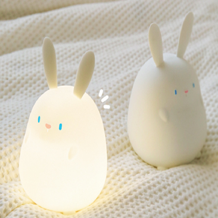 Greatest Rabbit Year Gift Rabbit Lantern Little Rabbit Table Silicone Night Light Tricks For 2023