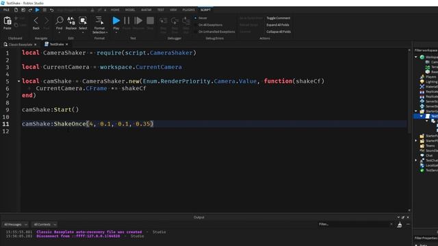 Roblox Studio - Simple Camera Shake Tutorial смотреть онлайн
