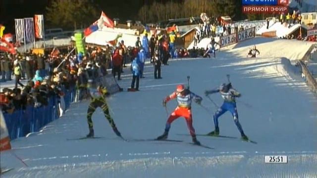 БИАТЛОН. КМ 2010-11. Антхольц-Антерсельва (Италия). Мужчины. Масс-старт 15 км. 22.01.2011. 720p. смотреть онлайн