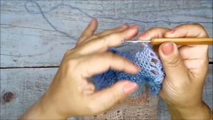 Ажурный шарфик крючком для начинающих