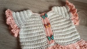 Красивое нарядное ажурное платье крючком для девочки. МК -3 часть/Beautiful crochet dress for a gir